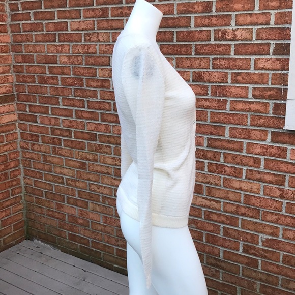 NWT Express size XS cream button down sweater - Picture 4 of 6